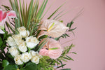 Load image into Gallery viewer, White & Blush Flower Vase