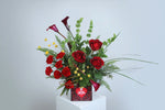 Load image into Gallery viewer, Bold Crimson Flower Vase
