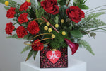 Load image into Gallery viewer, Bold Crimson Flower Vase