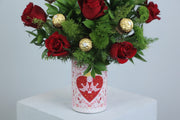 Heartbeat in Red 2 Flower Vase