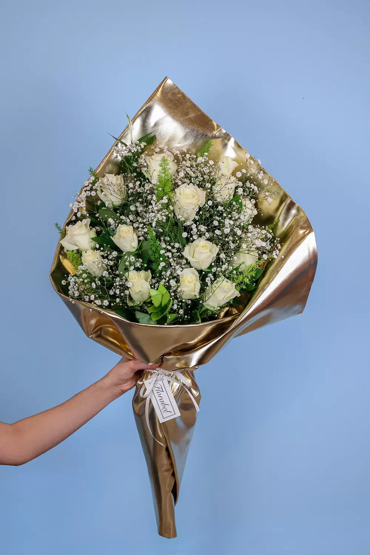 Classy In Gold Flower Bouquet 2