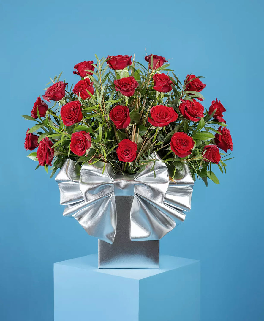 Silver Bow Flower Box